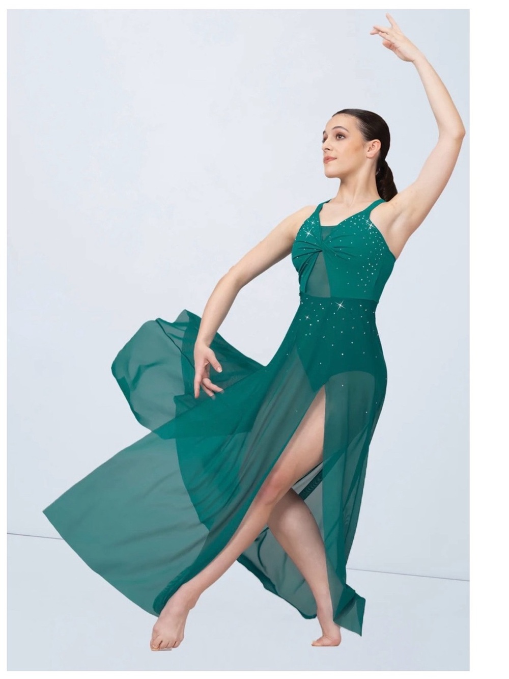 Weissman Elite | Growing Pains Emerald Green Dance Performance Dress MA LA